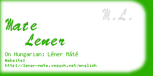 mate lener business card