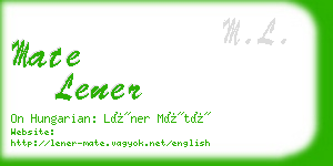 mate lener business card